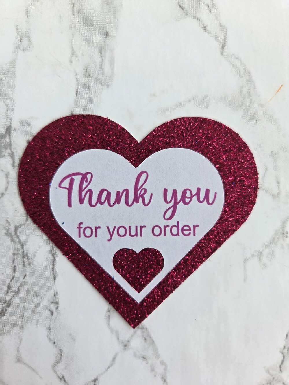 Heart Glitter Thank You Cards 40 - Picture 7 of 7
